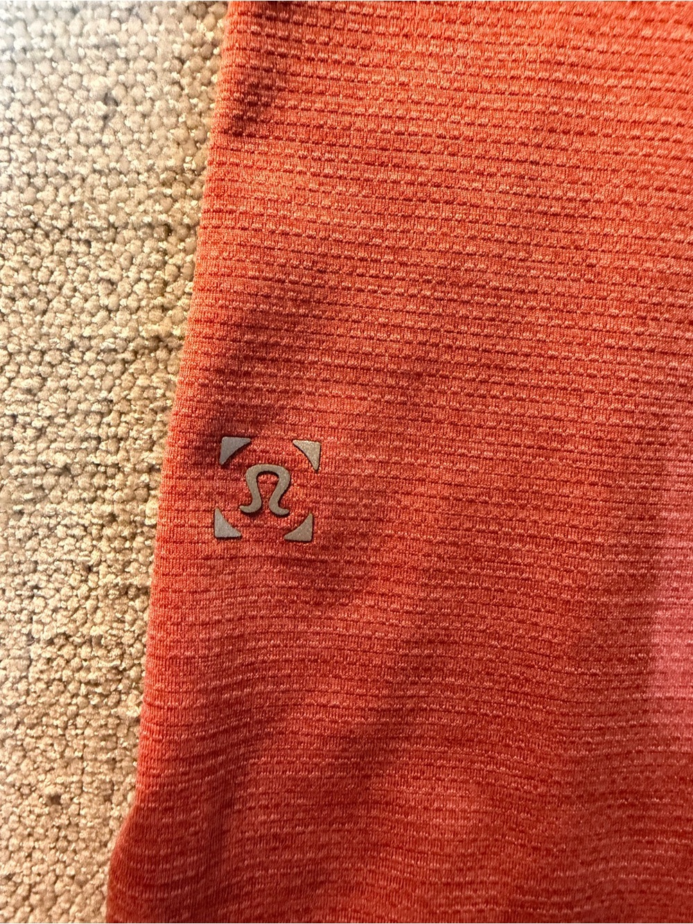 lululemon athletica Men's Tank Top in Heathered Coral/Orange - Picture 3 of 3